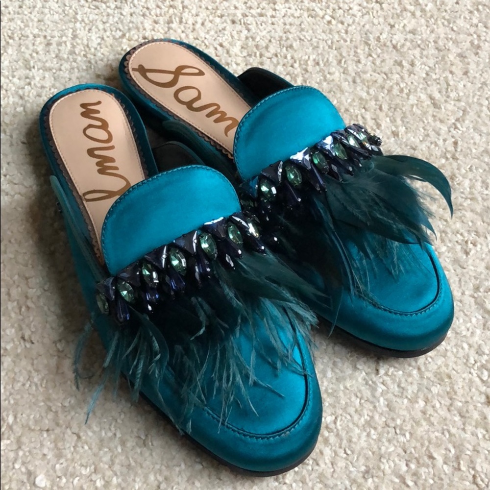 Sam Edelman turquoise mules